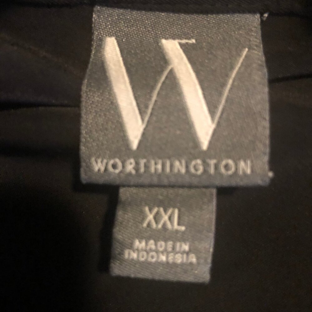 Worthington Black Button-Front Shirt Dress – XXL – Minimalist & Chic - Picture 8 of 11